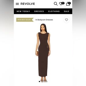 REVOLVE Brown Sleeveless Bodycon Maxi Dress